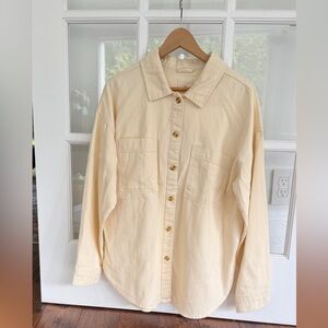 Thread & Supply Cream Lightweight Shirt Jacket women size L